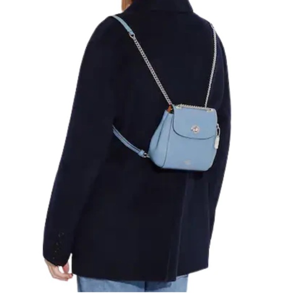 Coach, Convertible mini Backpack, Cornflower - Picture 2 of 15